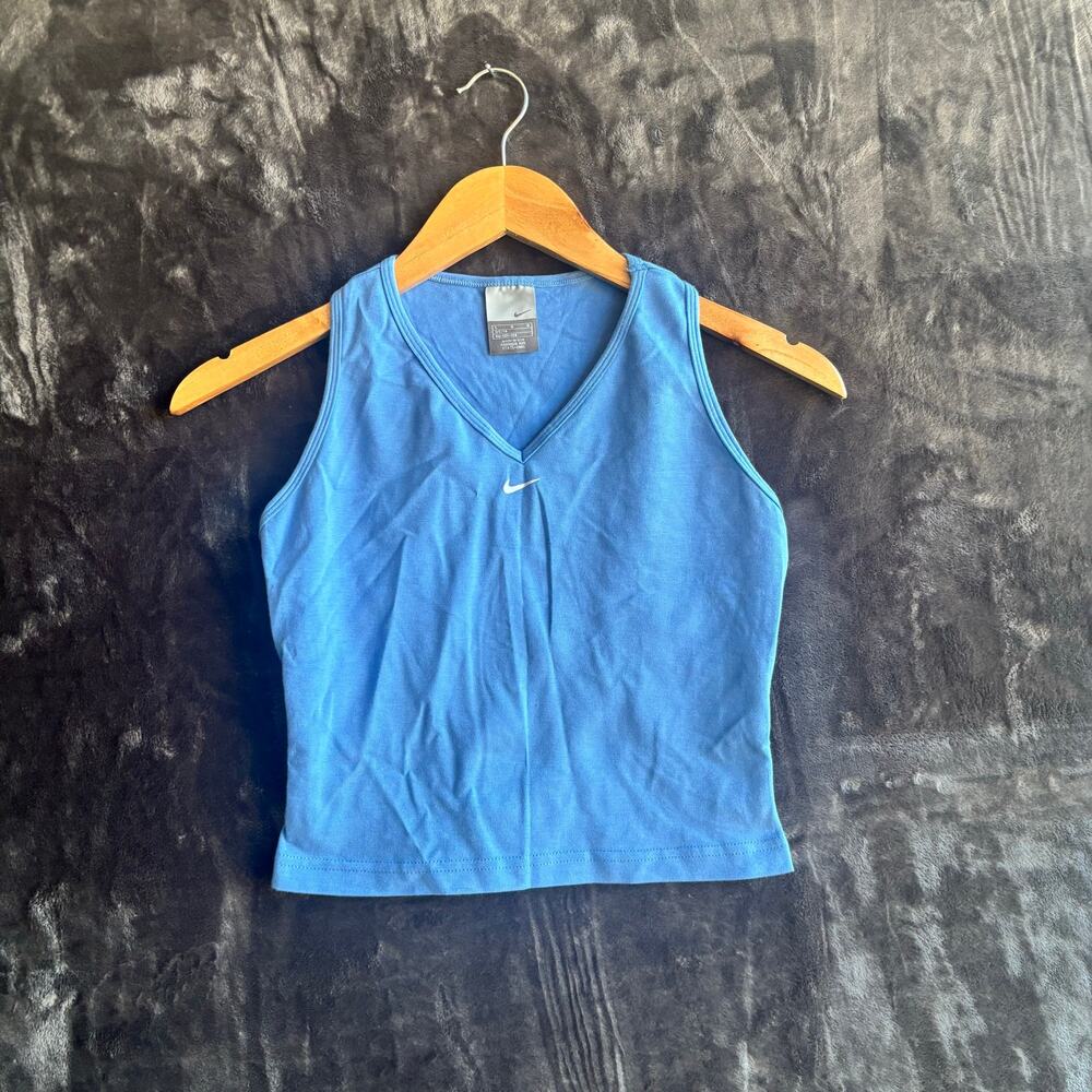 Vintage Nike Blue V-Neck Tank Top